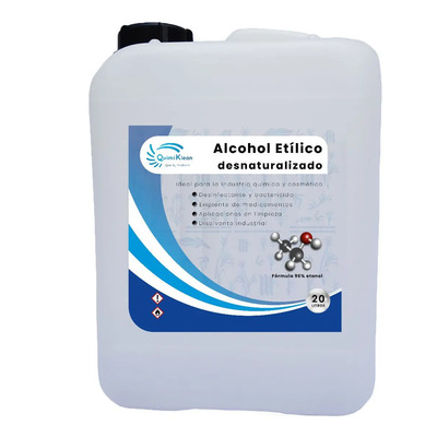 Alcohol Etílico 20 Litros 96% Puro Quimiklean | Meses sin interés