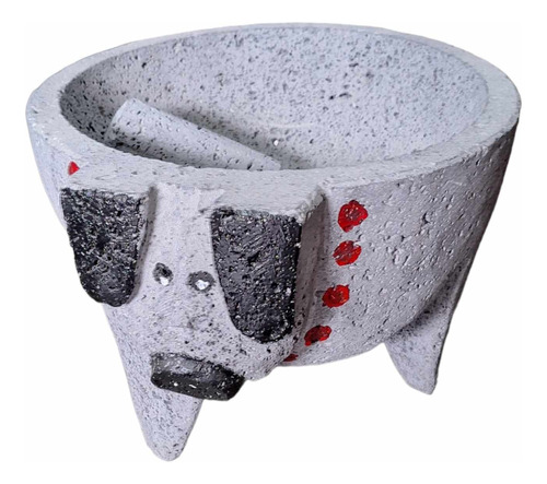 Molcajete Artesanal Grande Piedra Volcánica 33 Cm Diámetro