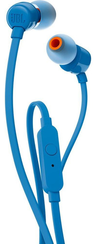 Auriculares Jbl T110 In-ear Pure Bass Microfono Azul