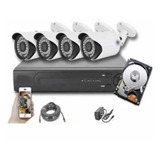 Kit Cctv 4 Cámaras Full Hd 1080 P Con Disco Duro 1 Terabyte