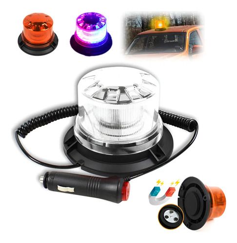 Led Torreta Policía Luz Estroboscópica Magnética Universal