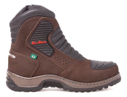 Bota Coturno Motoqueiro Masculino Couro Impermeável Original