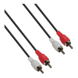 Cable Con 2 Conectores Plug Rca A 2 Conectores Plug Rca 