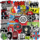 Rock Punk Bandas 100 Calcomanias Stickers Contra Agua Música