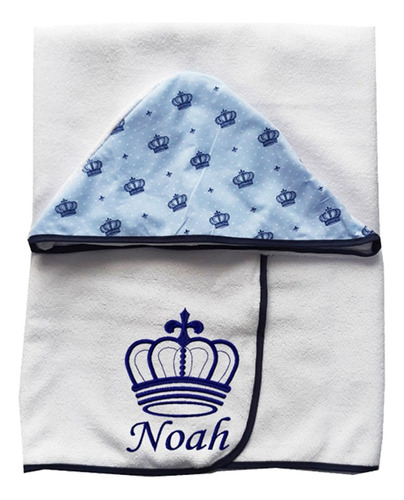 Toalha De Banho Para Bebê Com Capuz Personalizada Com Nome