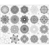 Vinilos Decorativos -azulejos-mandalas Pack 10 Uni 15x15cm