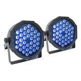 2x Refletor 36 Triled 3w Rgb 3in1 Dmx Jogo De Luz Dmx Parled