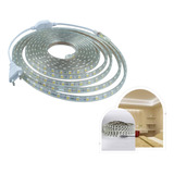 Fita Mangueira Led 5050 Branco Frio 220v 15m + Adaptador