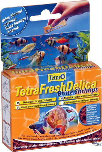 Ração Tetra Fresh Delica Brine Shrimps 48g 16 Saches Artemia