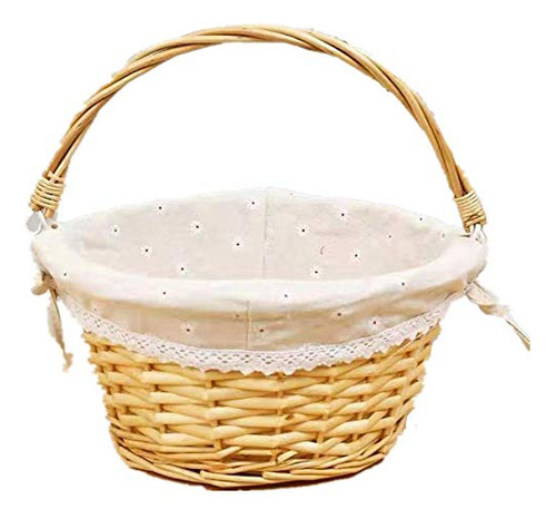 Cesta De Mimbre Para Regalo Y Picnic, Almacenamiento De Dulc