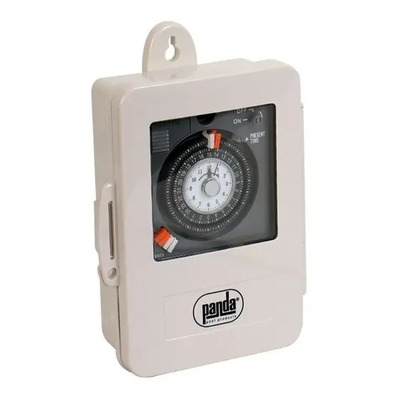 Timer Mecanico Dual Para Piscina 127v/230v 12a C/gabinete