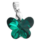 Dije Esmeralda Verde Mariposa De Cristal Facetado A Q C:8400