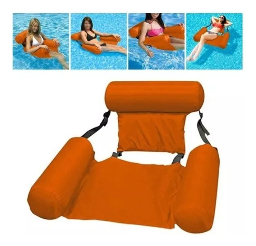 Pack 2 Sillas Flotador Inflable Piscina