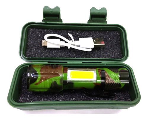 Kit 3 Mini Lamparas Tactica Recargable Camuflaje Zoom Led