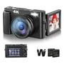 Cámara Digital De 48mp 4k Para Fotografía Y Vídeo, Enfoque A Cámara Digital De 48mp 4k Para Fotografía Y Vídeo, Enfoque A
