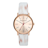 Reloj Mujer Armani Exchange Lola De Piel V2 Color De La Correa Multicolor