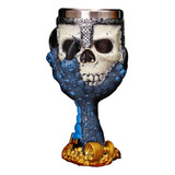 Copa De Vino Con Calavera Personalizada Antigua, Copa Con