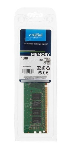 Memoria Ram Para Pc 16gb Ddr4 2666 Crucial Garantia 1 Año