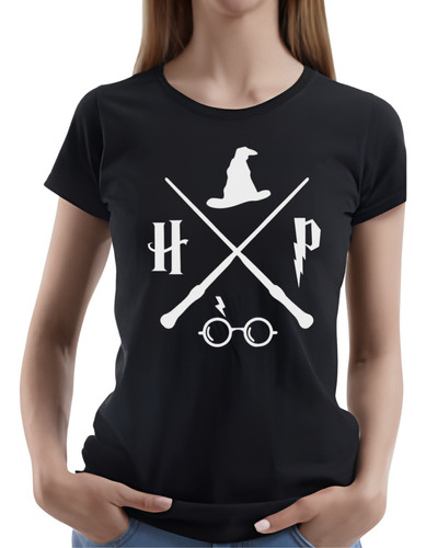Camisa Baby Look Harry Potter Logo Blusinha Algodão Geek
