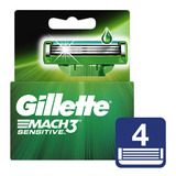 Cartuchos Para Afeitar Gillette  Mach3 Sensitive 4 U