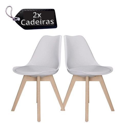 Cadeira De Jantar Saarinen Wood Com Estofamento 2 Und