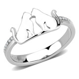 Anillos De Gatos Plata 316l Con Crystal Clear Amare