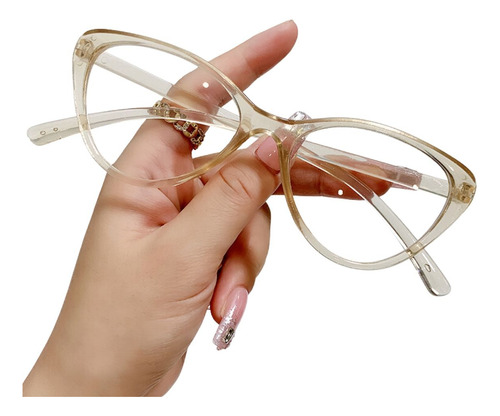 Armação De Óculos Para Grau Descanso Gatinho Feminino Bege