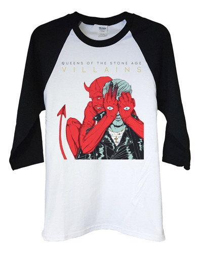 Polera Raglan 3/4 Queens Of The Stone Age V Rock Abominatron