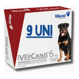 Antipulga/carrapato 9unid 6mg Ivercanis Até 30kg Promoção