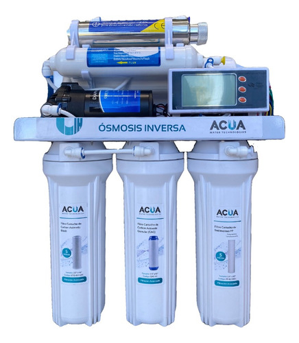 Purificador Osmosis 7 Etapas Alcalina 100 Gpd Uv Y Display