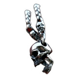 Collar De Hombre Craneo Calavera Destapador Acero Inoxidable