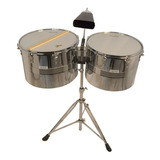New Beat Lt-456cd Timbales 15  Y 16  PuLG. Vaso 8  Cromados