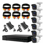 Hilook Kit Video Vigilancia 6 Cámaras Metálicas Turbo Hd 720p Con Visión Nocturna Circuito Cerrado De Alta Resolución Seguridad Exterior