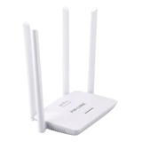 Repetidor Wifi Modem Router 4 Antenas Wr08 Color Blanco