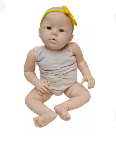 Kit Bebê Reborn Molde Abigail Con Corpinho De Tecido E Olhos