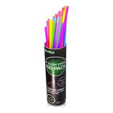 100 Pulseira De Neon 7 Cores Glow Stick Com Fecho