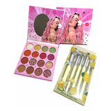 Paleta Sombra Ojos Con Set De Brochas Regalo Karol G Bichota