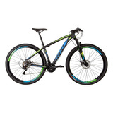 Bicicleta Aro 29 Rino Everest 27v - Alivio - 7.0 Cor Preto/azul/verde Tamanho Do Quadro 15