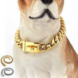 Collares Acero Inoxidable Para Perros Grandes - Oro Plata