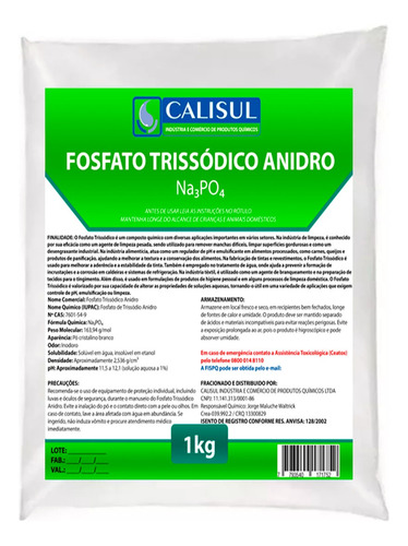 Fosfato Trissódico Anidro - 1kg
