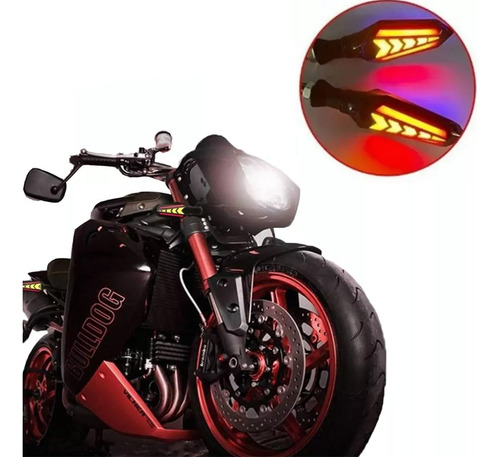 2pcs Direccionales Led Moto De Motocicleta Intermitentes Luz