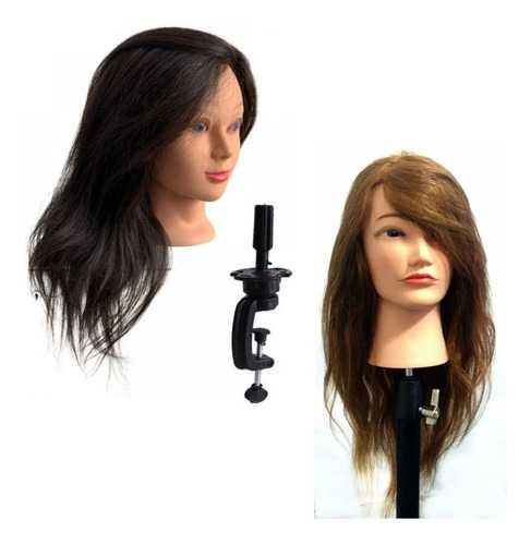 Maniquí Con Cabeza De Muñeca Para Entrenamiento De Cabello 100% Natural, Color Miel