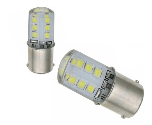 20 Led Fijo Estrobo 1157 Led 12 Led  Strobo Stop Blanco