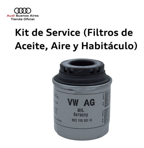 Kit De Filtros Audi A1 1.2/1.4 Tfsi (2011-2014) Audi Foto 4