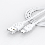 Cable De Carga,datos Secillo Pzx Para Celular V110 Micro/v8 Color Blanco