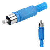 25x Plug Rca Macho - Qualidade E Preço - Original Pix Azul