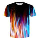 Neemanndy Fire Shirt Camiseta Unisex Con Estampado 3d De Lla