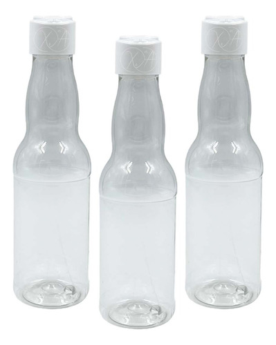 Salsera 180 Ml Botella Plastico Con Tapa Flip Top X 6