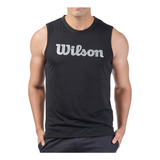 Playera Deportiva Wilson Fresca Suave Estampada Sin Mangas 