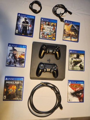 Sony Playstation 4 Slim 500gb +7 Juegos +2 Joysticks